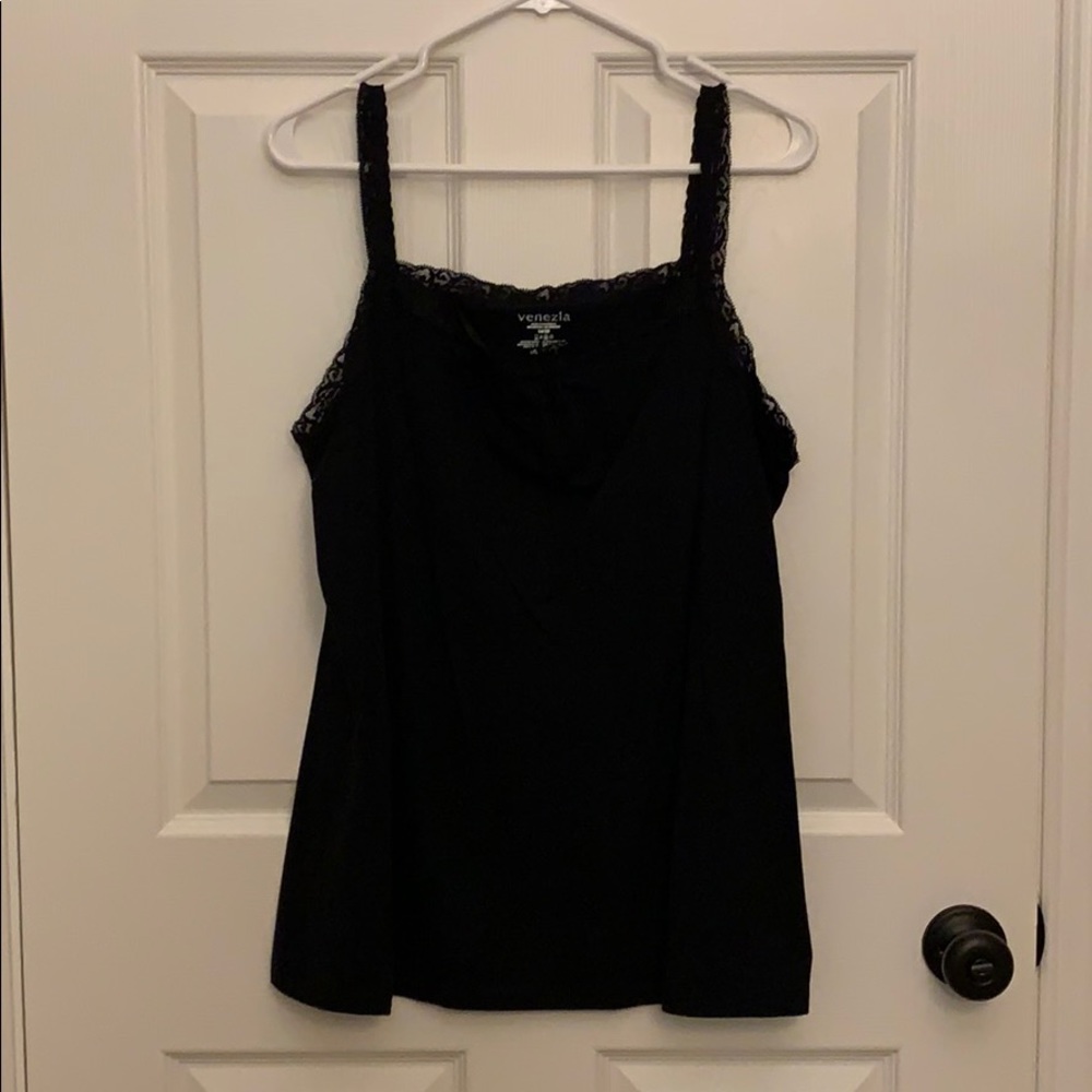 Venezia Black tank top/camisole size 18/20